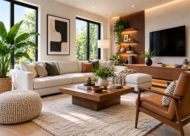Modern interior design style living room