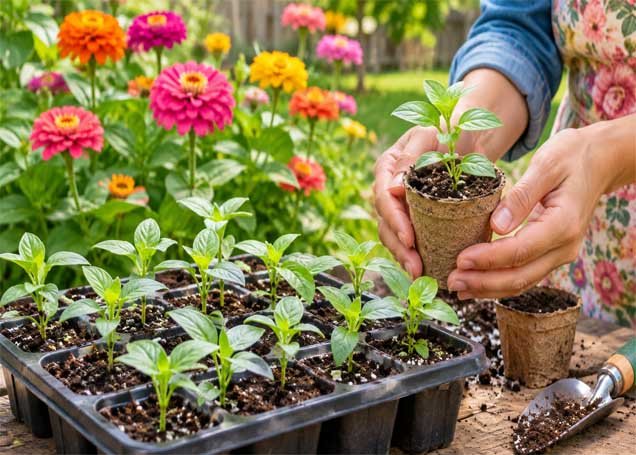 zinnia seedlings