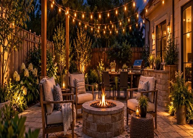Backyard Patio lighting ideas