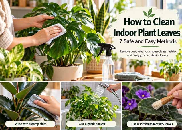 how to clean indoor plant leaves