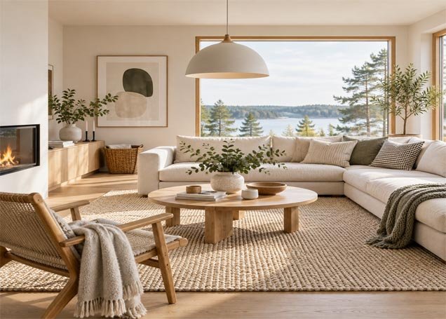 Scandinavian interior design style living room